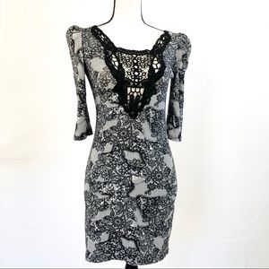 Nathalia Gaviria black & white dress